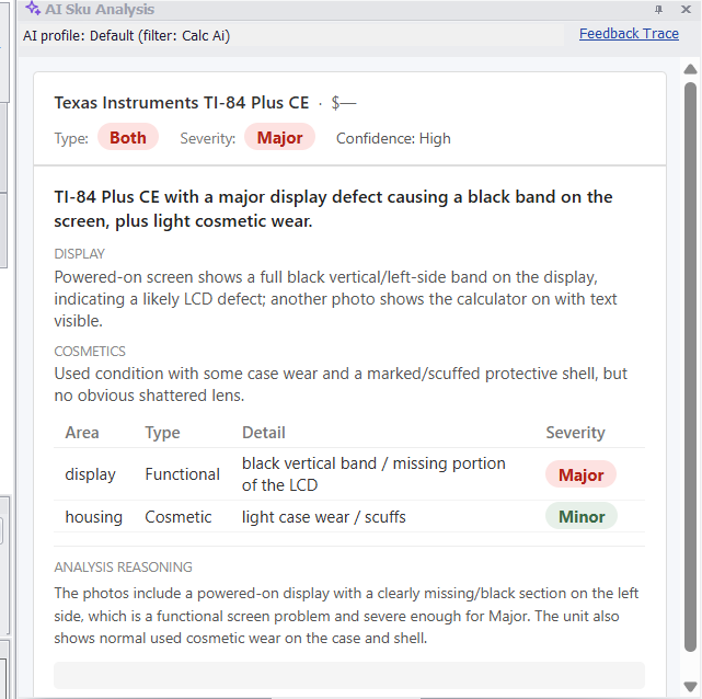 Display template output in the AI panel