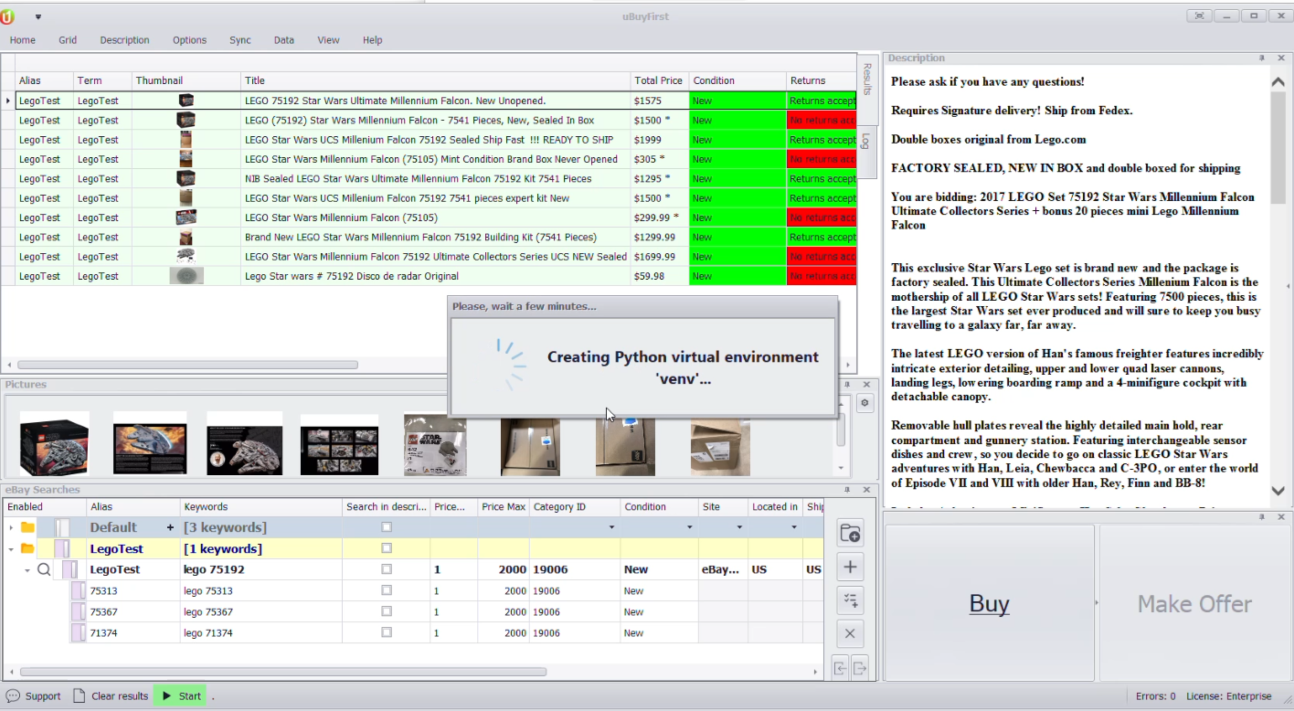 Creating Python virtual environment